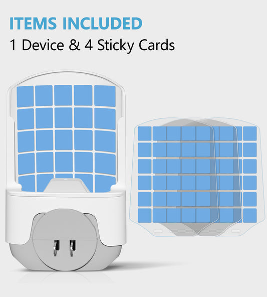 Indoor Flying Insect Trap - Bug Killer for Fruit Flies, Gnats, Moths & Houseflies, 1 Device + 4 Refills