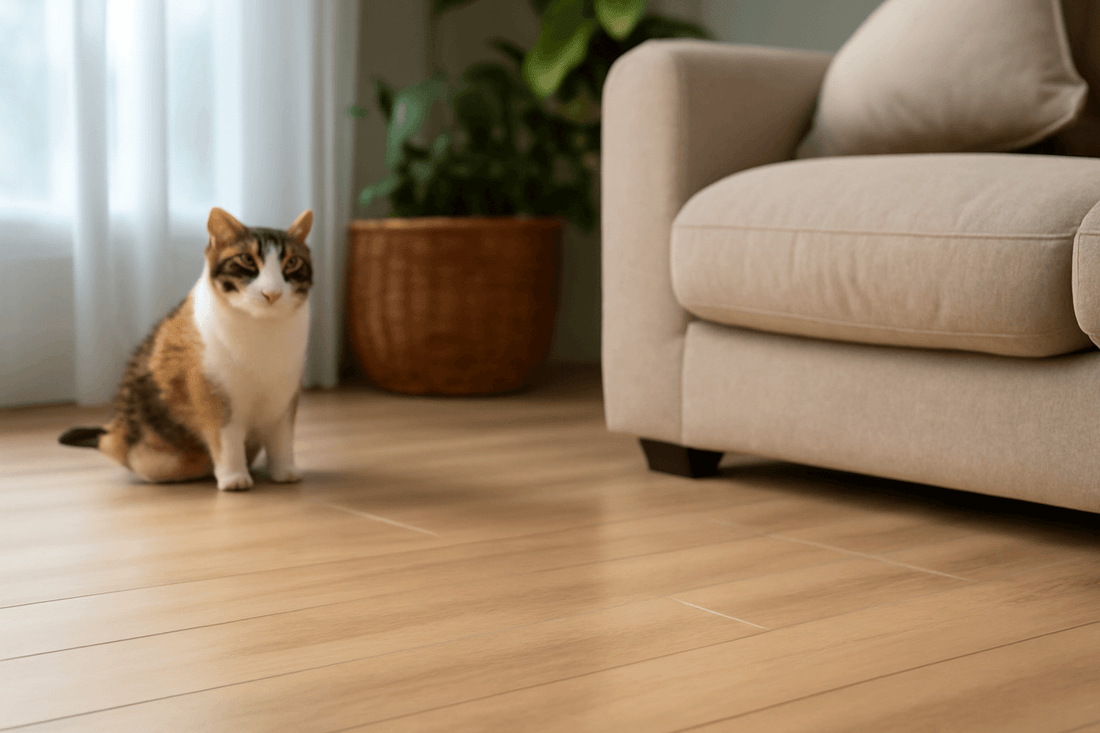 a cat in living room