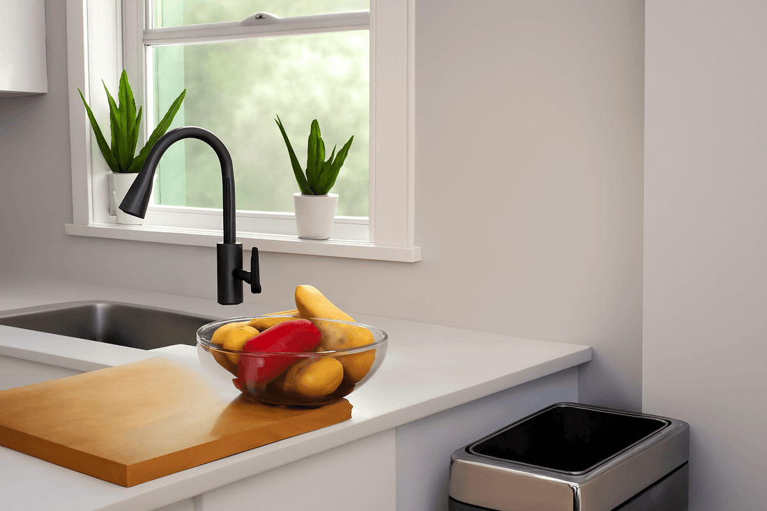 fresh fruits near the sink