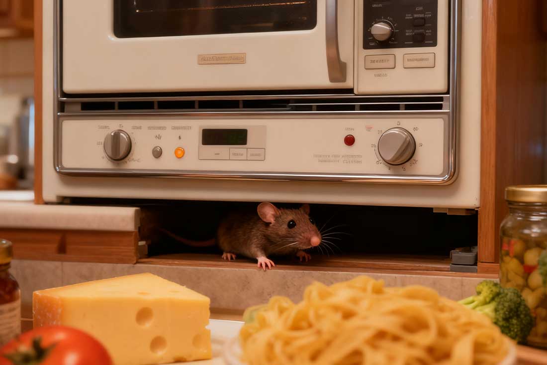 How to Catch Mice Hiding Under the Oven or Microwave