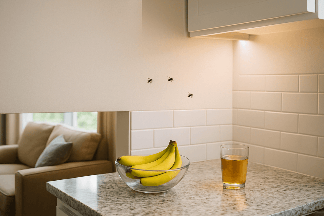 indoor flies above fruits