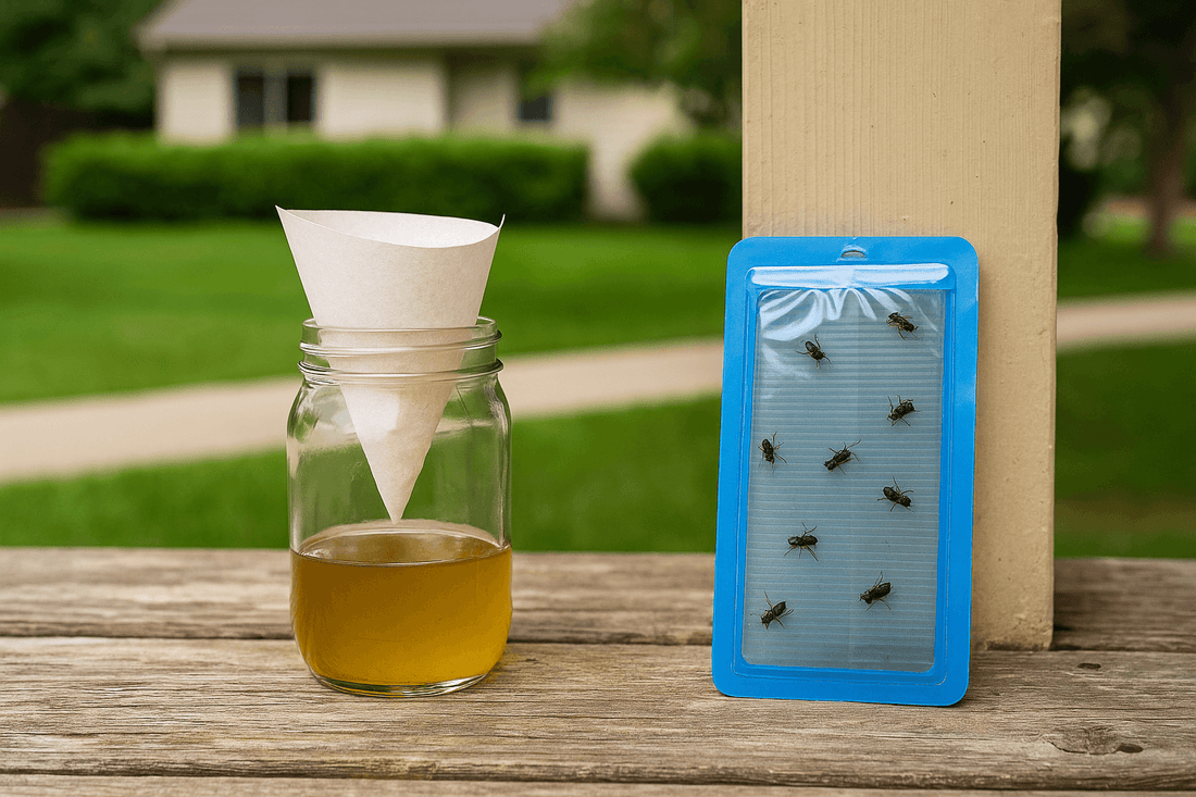 natural fly trap and chemical fly trap