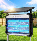 4500V Solar Bug Zapper Outdoor, 3 UV Tubes Mosquito Trap Rechargeable | IPX5 Waterproof, 5200 mAh, 1/2 Acre Coverage, Electric Fly Zapper, Cordless UV Bug Trap for Patio, Backyard, 11W Solar Panel