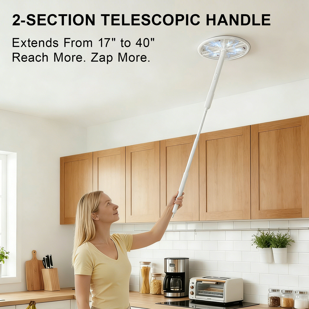 Rotating Head Electric Fly Swatter for Indoors with 16–40