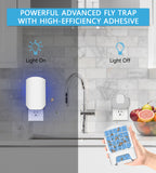 Indoor Flying Insect Trap - Bug Killer for Fruit Flies, Gnats, Moths & Houseflies, 1 Device + 4 Refills