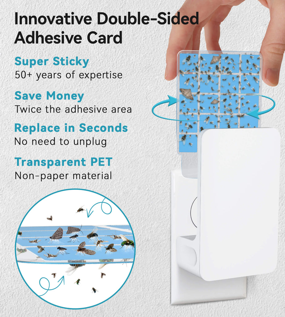 Double Mounting Insect Double-Sided Indoor Flying Insect Trap - Plug-in Bug Catcher for Flies ...