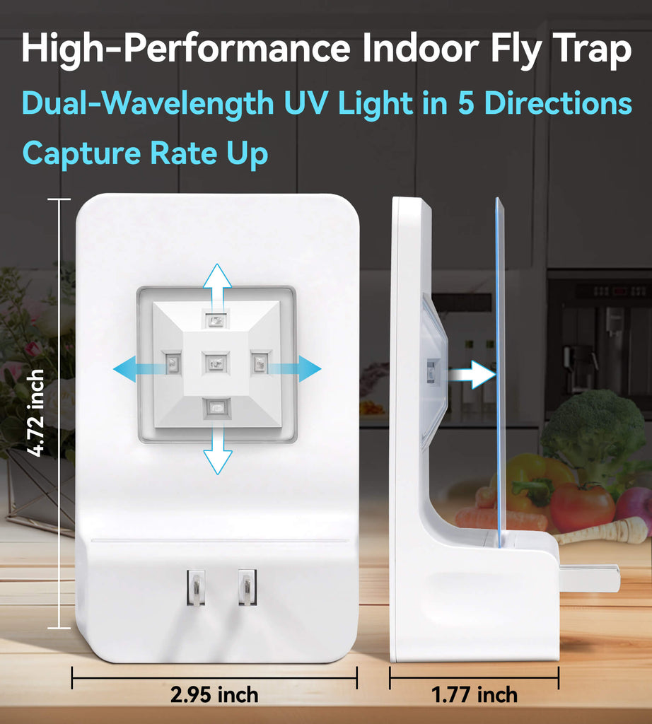 Double-Sided Indoor Flying Insect Trap - Plug-in Bug Catcher for Flies ...