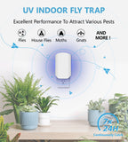 Indoor Flying Insect Trap - Bug Killer for Fruit Flies, Gnats, Moths & Houseflies, 1 Device + 4 Refills